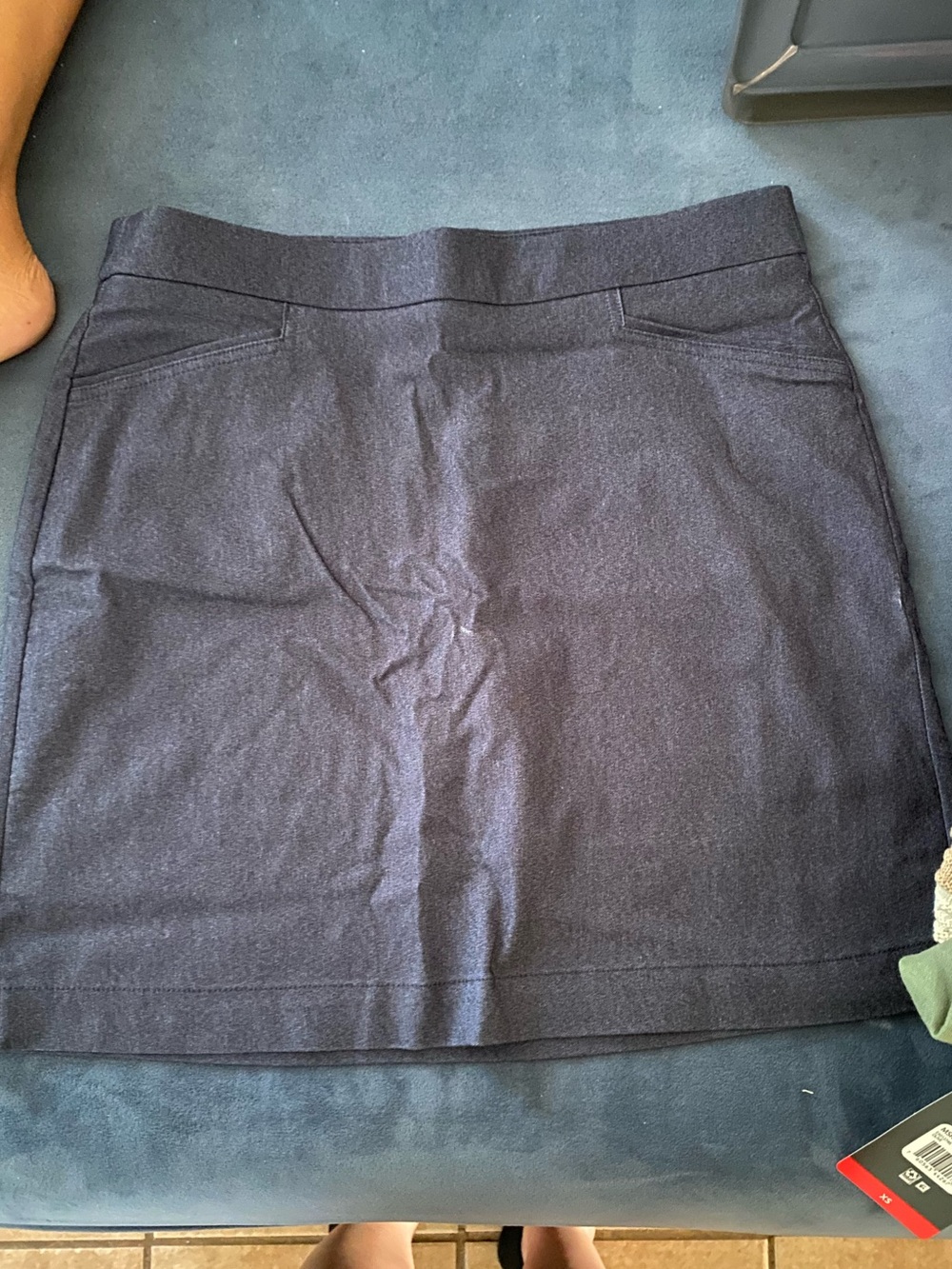 Rafaella Navy Ponte Knit Mini Skirt